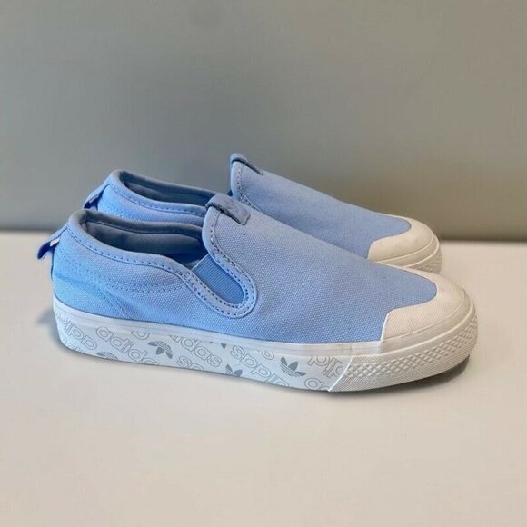 NEW Adidas Nizza Slip On Sneaker Shoes Blue 6 - Picture 1 of 9